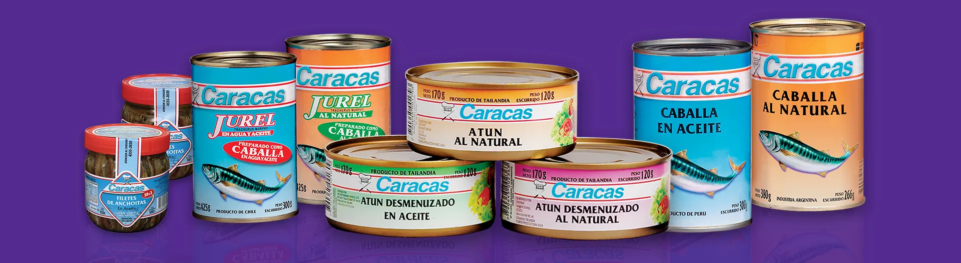 Conservas de pescado Caracas: atún, caballa y jurel