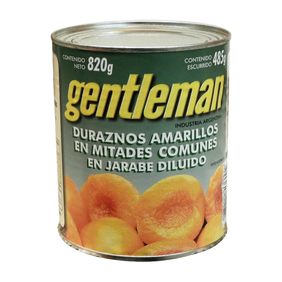Duraznos en Mitades – Gentleman — envase