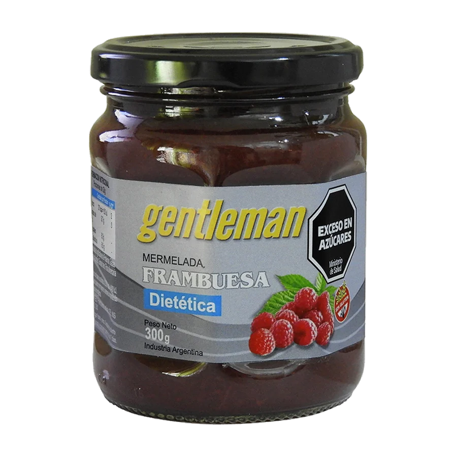 Mermelada de Frambuesas Diet — envase