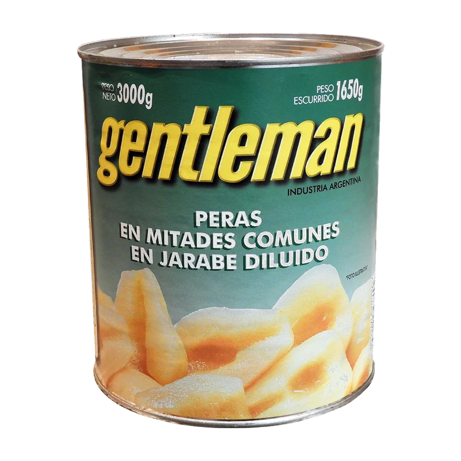 Peras en Mitades – Gentleman — envase